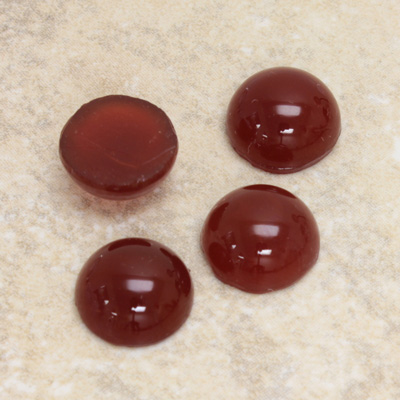 Glass Medium Dome Cabochon - Round 13MM CORNELIAN