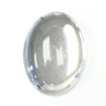 Plastic Flat Back Foiled Cabochon - Oval 40x30MM CRYSTAL