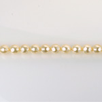 Czech Glass Pearl Bead - Round Faceted Golf 4MM CREME 70414