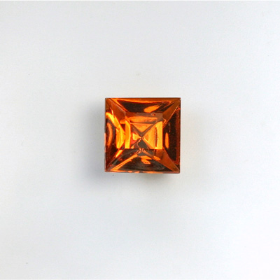 Glass Point Back Foiled Tin Table Cut (TTC) Stone - Square 06x6MM TOPAZ