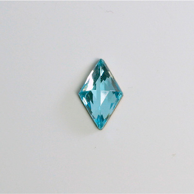 Glass Flat Back Foiled Rauten Rose - Diamond 16x10MM AQUA