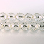 Czech Glass Fire Polish Bead - Round 10MM CRYSTAL SILVER LINE