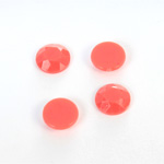 Plastic Flat Back Rose Cut Rhinestone - Round 11MM CORAL