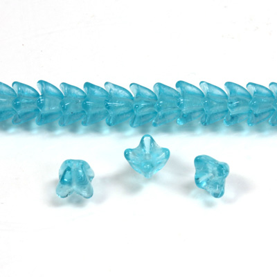 Czech Pressed Glass Bead - Cap 06MM AQUA