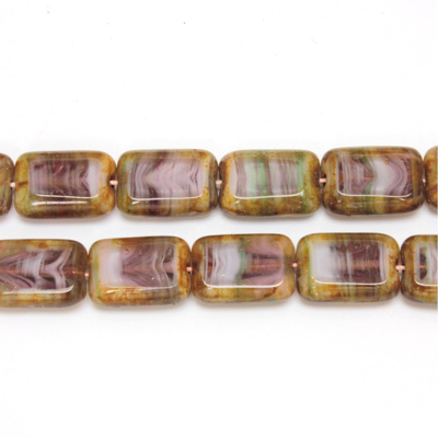 Czech Glass Fire Polish Bead Cut Window 12x8MM PURPLE AGATE with DIFFUSION COATING