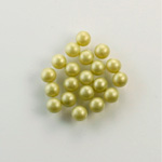Czech Glass Pearl No-Hole Ball - 4MM LT OLIVE 70457