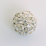 Rhinestone Ball 18MM CRYSTAL-SILVER