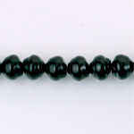 Czech Glass Pearl Bead - Snail Shell 08MM BLACK 70449