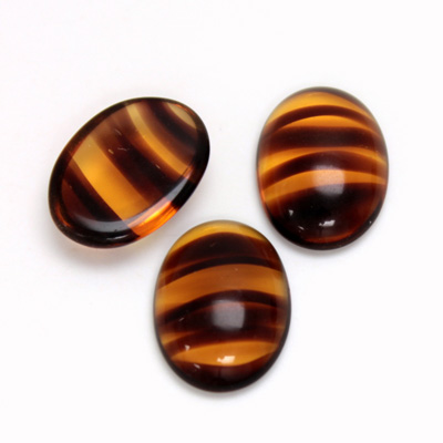 Glass Medium Dome Cabochon - Oval 18x13MM TORTOISE