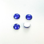 Plastic Flat Back Foiled Rauten Rose Rhinestone - Round 08MM SAPPHIRE