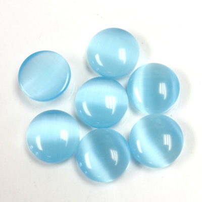 Fiber-Optic Cabochon - Round 11MM CAT'S EYE AQUA