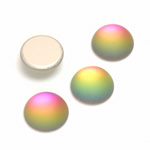 Glass Medium Dome Foiled Cabochon - Coated Round 13MM MATTE VITRAIL MED