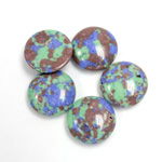 Synthetic Cabochon - Round 13MM Matrix SX11 GREEN-BLUE-BROWN