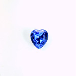 Glass Point Back Foiled Tin Table Cut (TTC) Stone - Heart 06x5MM SAPPHIRE