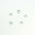 Plastic Flat Back Foiled Rose Cut Rhinestone - Square 04x4MM CRYSTAL