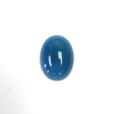 Italian Plastic Flat Back Cabochon - Oval 18x13MM TEAL NUVOLATO (4778)