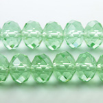 Chinese Cut Crystal Bead - Rondelle 08x10MM PERIDOT