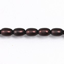 Czech Glass Pearl Bead - Oval 6x4MM MATTE CHOCOLATE