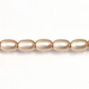 Czech Glass Pearl Bead - Oval 6x4MM MATTE DARK ROSE