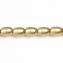 Czech Glass Pearl Bead - Oval 6x4MM MATTE GOLD