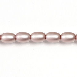 Czech Glass Pearl Bead - Oval 6x4MM MATTE LAVENDER