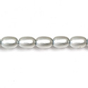 Czech Glass Pearl Bead - Oval 6x4MM MATTE LIGHT BLUE