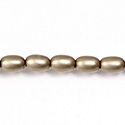 Czech Glass Pearl Bead - Oval 6x4MM MATTE LIGHT BROWN