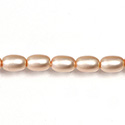 Czech Glass Pearl Bead - Oval 6x4MM MATTE LIGHT ROSE