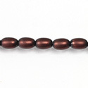 Czech Glass Pearl Bead - Oval 6x4MM MATTE RUST