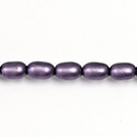 Czech Glass Pearl Bead - Oval 6x4MM MATTE WISTERIA