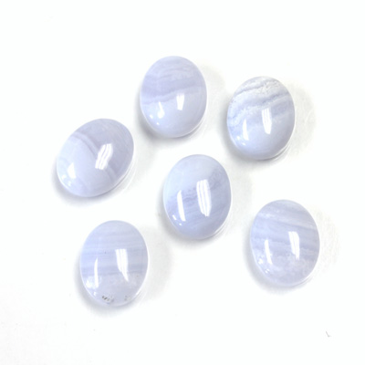 Gemstone Cabochon - Oval 10x8MM BLUE LACE AGATE