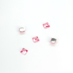 Plastic Flat Back Foiled Rose Cut Rhinestone - Square 04x4MM ROSE