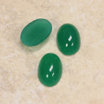 Glass Medium Dome Cabochon - Oval 16x11MM CHRYSOPHRASE