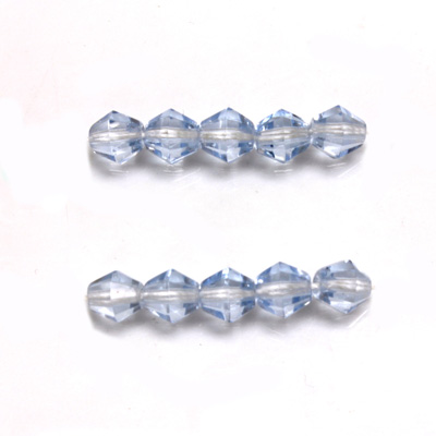 Czech Glass Fire Polished Bead - Bicone 06MM LT SAPPHIRE