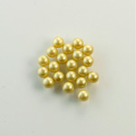 Czech Glass Pearl No-Hole Ball - 3.5MM GOLD 70486