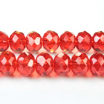 Chinese Cut Crystal Bead - Rondelle 06x8MM LIGHT SIAM RUBY