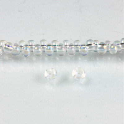 Preciosa Czech Glass Drop Seed Bead - 8/0 CRYSTAL/AB 58205