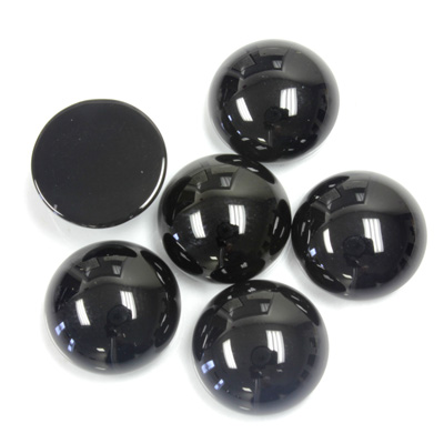 Gemstone Cabochon - Round 13MM BLACK ONYX