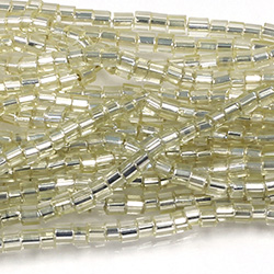 Czech Glass Seed Bead - 2 Cut Hex 10/0 DYED EMERALD SL 18256