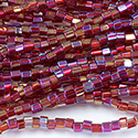 Czech Glass Seed Bead - 2 Cut Hex 10/0 GARNET AB 91120