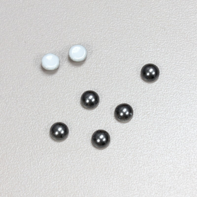 Glass Medium Dome Cabochon Pearl Spray Finish - Round 05MM DARK GREY