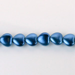 Czech Glass Pearl Bead - Heart 08x8MM NAVY 70467
