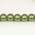 Czech Glass Pearl Bead - Round 03MM DK OLIVE 70458