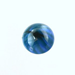 Glass Medium Dome Lampwork Cabochon - Round 18MM BLUE SWIRL (02953)