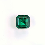 Glass Point Back Foiled Tin Table Cut (TTC) Stone - Square Octagon 10x10MM EMERALD