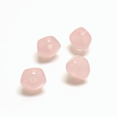 Plastic  Bead - Mixed Color Smooth Nugget 9MM ROSE QUARTZ