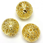 Brass Bead - Filigree Round 18MM RAW Unplated