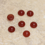 Glass Medium Dome Cabochon - Round 07MM CORNELIAN