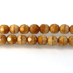 Czech Glass Fire Polish Bead - Round 07MM TIGEREYE HONEY