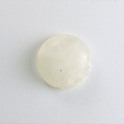 Plastic Flat Back Cabochon - Linen Quartz Color Round 24MM MATTE CRYSTAL